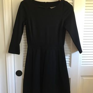 Banana Republic fit and flare black dress